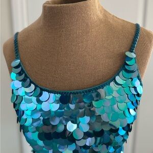 Shimmering Blue Sequin Dress